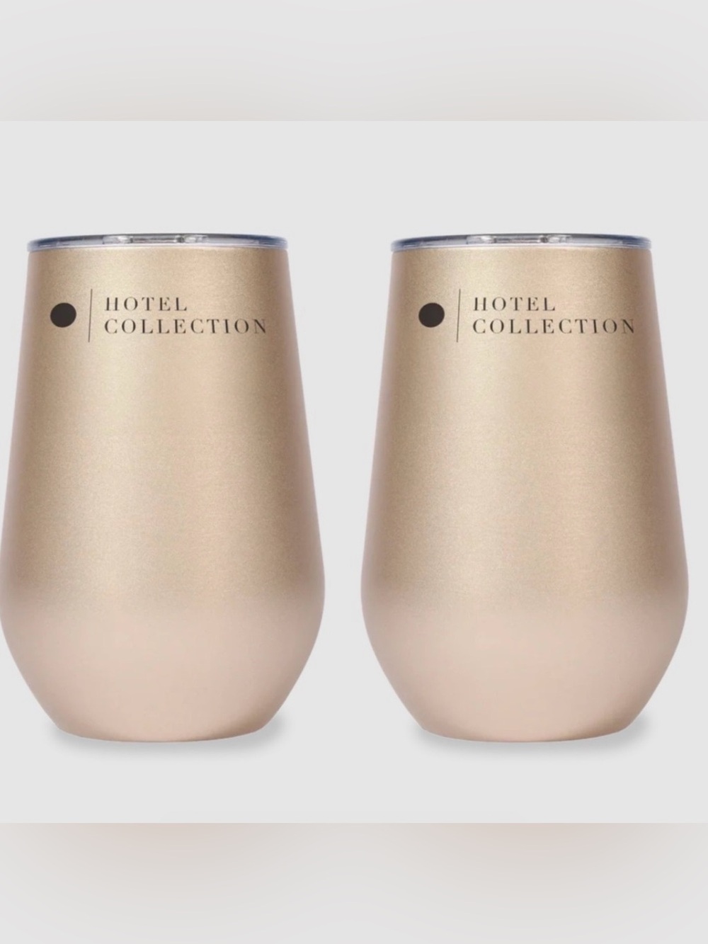 Hotel Collection Champagne Gold Insulated Wine Tumblers - Set of 2
